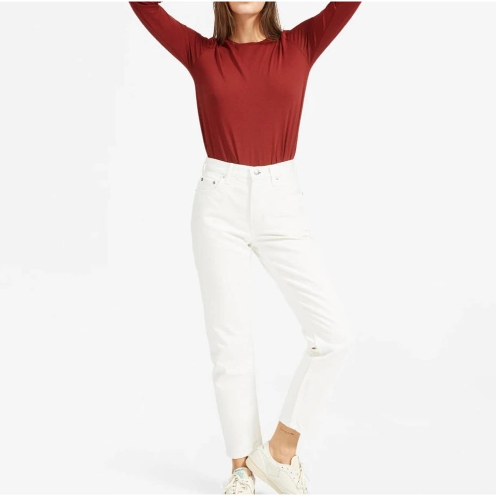 Everlane White Straight Leg Jeans